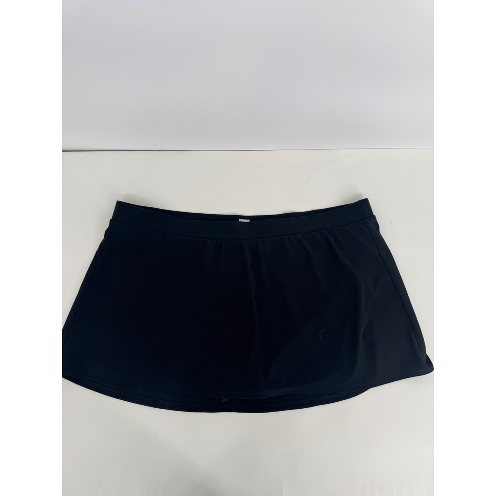 Sonnet‎ Shores Womens Black Swim Skirt Built-in Brief Skirt Size 14
